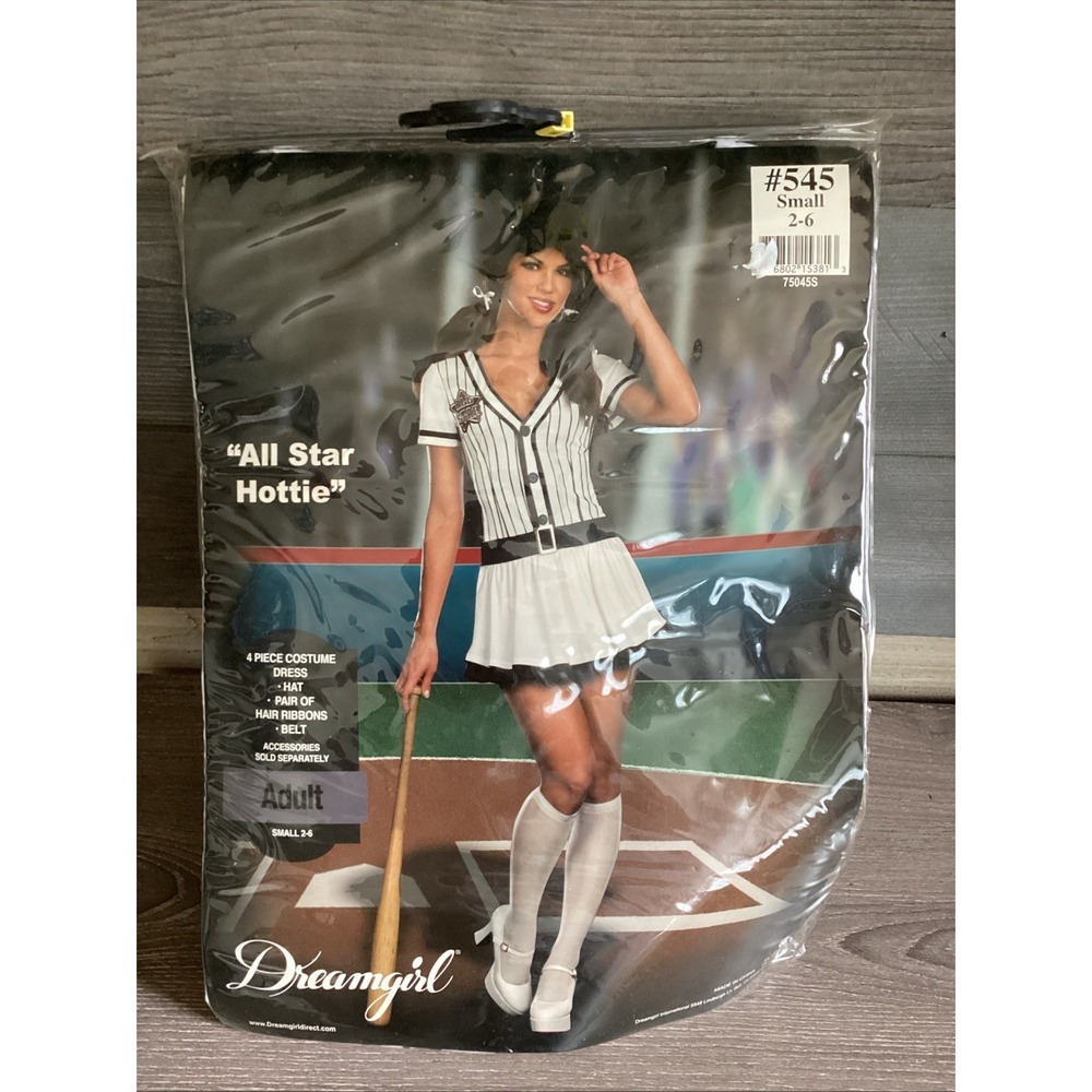ADULT HALLOWEEN COSTUME ALL STAR HOTTIE SMALL 2-6 NEW!!!